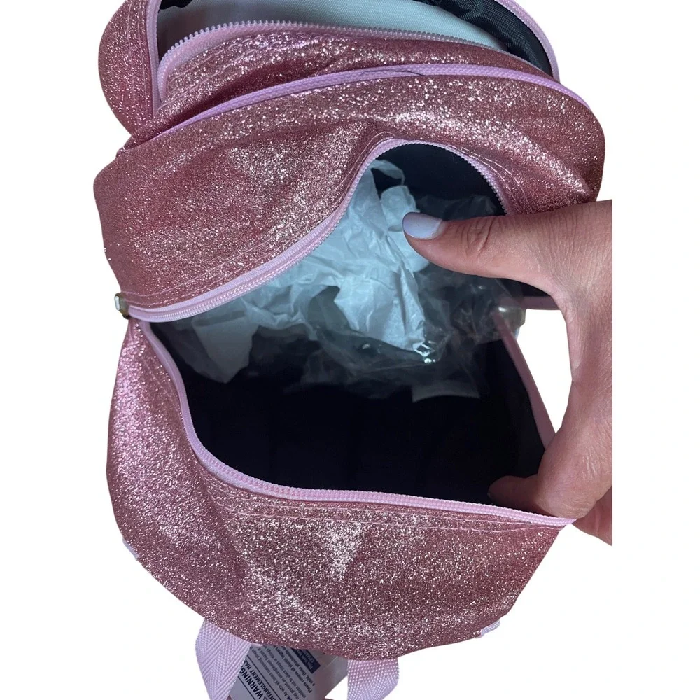 Wildkin‎ Pink Glitter Backpack Kids School Bag Shimmer Sparkle 15 Inch NWT